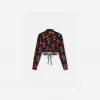 范思哲/Versace Jeans Couture Roses短款裹身衬衫 E74HAL215-ENS205-E899