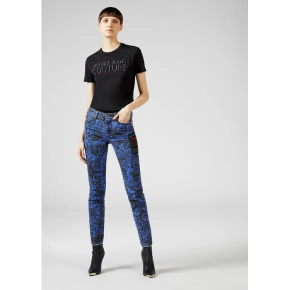 范思哲/Versace Logo Baroque印花牛仔裤 EA1HUB0SP-ESH14K_ELZ6