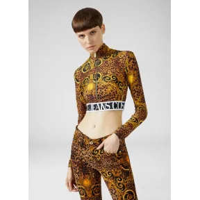 范思哲/Versace Leo Baroque露脐上衣 EB2HUA718-ES0593_E923