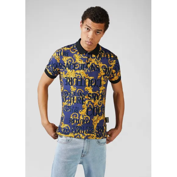 Versace  Logo Baroque印花Polo衫 EB3GVA7PA-ES0630_E200
