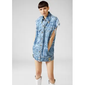 范思哲/Versace Baroque牛仔马甲 EB8HUA519-EAO93C_E904