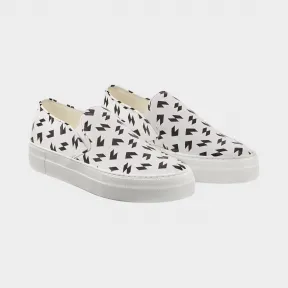 范瑟丝/Versus 闪电图案一脚蹬运动鞋 - 白色 女鞋 FSD681D-FVNR_F046