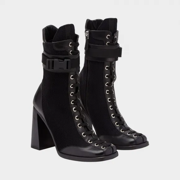 范瑟丝/Versus 绑带高跟靴 - 黑色 女鞋 FSD699O-FRVLN_F463N