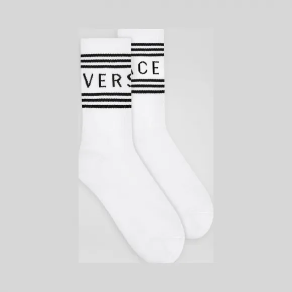 范思哲/Versace 复古风logo短袜 ICZD002-IK0203_I401