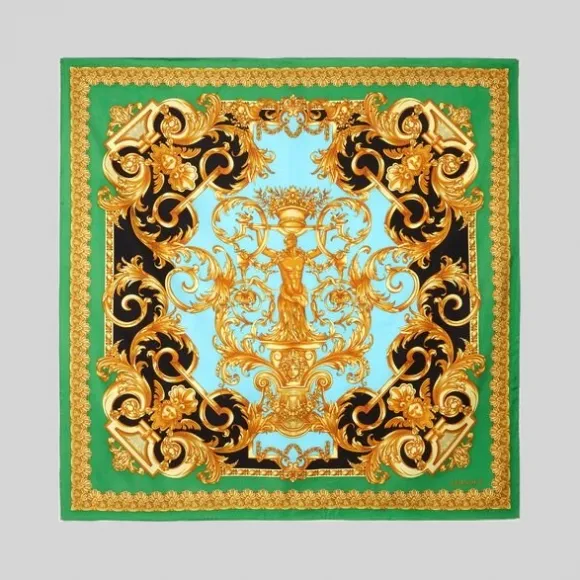 范思哲/Versace 大号Barocco Homme印花方巾 IFO9001-IT03510_I7225