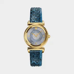 范思哲/Versace V-Motif Luxe蓝色腕表 PVERE010-P0018_PNUL