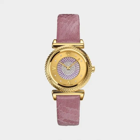 范思哲/Versace V-Motif Luxe玫瑰色腕表 PVERE011-P0018_PNUL