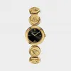 范思哲/Versace 美杜莎铆钉头像黑色手镯式腕表 PVERF006-P0018_PNUL