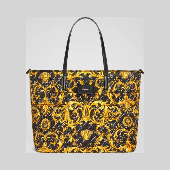 范思哲/Versace  绗缝Barocco Signature印花尿布包 YL000004-YB00281_YSK5