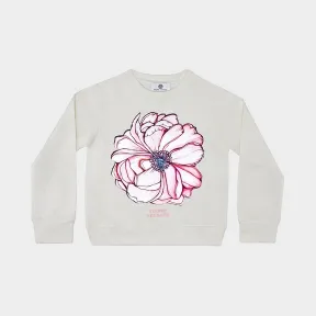 范思哲/Versace Floral Burst 图案运动衣 - 白色 女童服装 YVFFE97-YFE001_Y2566