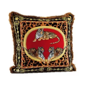 范思哲/Versace 非洲丛林印花靠垫 - Red 靠枕 ZCU21VE-Z23150_Z0002