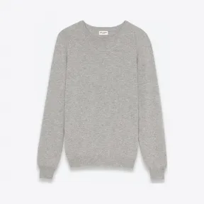 伊夫圣罗兰/Yves Saint laurent 经典花灰色 V 领羊绒开衫 313286Y1QFG1403