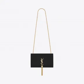 伊夫圣罗兰/Yves Saint laurent Kate 中号真皮流苏穗颗粒纹理压花真皮包 354119BOW0J1000