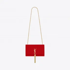 伊夫圣罗兰/Yves Saint laurent Kate 中号真皮流苏穗颗粒纹理压花真皮包 354119BOW0J6515