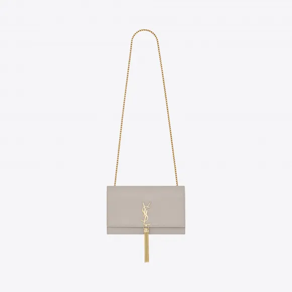 伊夫圣罗兰/Yves Saint laurent Kate 中号真皮流苏穗颗粒纹理压花真皮包 354119BOW0J9207