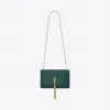伊夫圣罗兰/Yves Saint laurent kate中号鳄鱼纹压印亮面皮革流苏链条包 354119DND0W4417