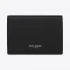 伊夫圣罗兰/Yves Saint laurent 经典 saint laurent paris 黑色细粒纹理真皮名片夹 3617