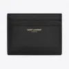 伊夫圣罗兰/Yves Saint laurent Paris 黑色皮革名片夹 3759460SX0J1000