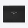 伊夫圣罗兰/Yves Saint laurent 经典 SAINT LAURENT PARIS 黑色细粒纹理真皮卡片夹 3759