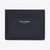 伊夫圣罗兰/Yves Saint laurent 经典  paris 黑色细粒纹理真皮卡片夹 375946BTY0N4150