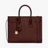 伊夫圣罗兰/Yves Saint laurent Sac de Jour 经典小号鳄鱼纹压花闪亮真皮包 37829901U2W6