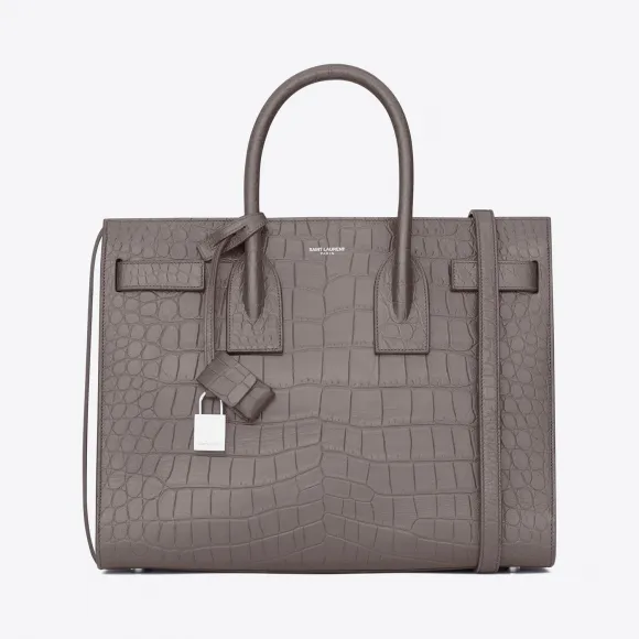 伊夫圣罗兰/Yves Saint laurent Classic Small Sac De Jour Bag in Fog Cr