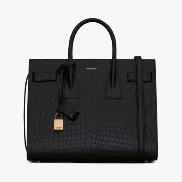 伊夫圣罗兰/Yves Saint laurent classic sac de jour鳄鱼纹压印雾面皮革小号手袋 378299DZEAW1000