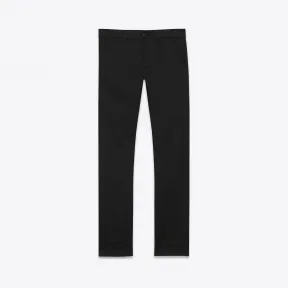 伊夫圣罗兰/Yves Saint laurent 经典Slim Chino休闲裤，采用黑色棉华达呢  379459YYS0410
