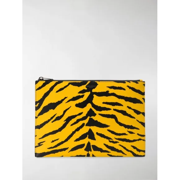 伊夫圣罗兰/Yves Saint laurent 男士 斑马纹印花手拿包 3972941FH3D7268