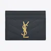 伊夫圣罗兰/Yves Saint laurent MONOGRAM 粒面压花真皮卡包 423291BOW011251