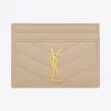 伊夫圣罗兰/Yves Saint laurent monogram粉颗粒纹理小羊真皮信用卡套  423291BOW019906