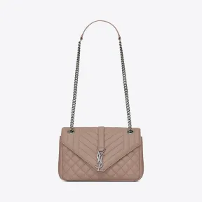 伊夫圣罗兰/Yves Saint laurent MONOGRAM中号玫瑰色混合提花真皮软质信封包 428125CTR24993