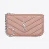 伊夫圣罗兰/Yves Saint laurent monogram淡胭脂色提花真皮制钥匙包 438386CWU026920