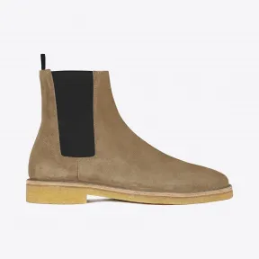 伊夫圣罗兰/Yves Saint laurent NEVADA 20烟草色麂皮切尔西短靴 442376BT3009870
