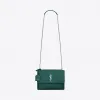 伊夫圣罗兰/Yves Saint laurent Medium SUNSET bag in water green leathe