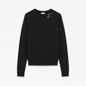 伊夫圣罗兰/Yves Saint laurent 经典黑色和灰白色星座印花法国毛圈布运动衫 454186YB1DP9787