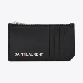 伊夫圣罗兰/Yves Saint laurent SAINT LAURENT黑色真皮印花拉链袋 458589D5J2E1070