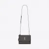 伊夫圣罗兰/Yves Saint laurent Medium SUNSET bag in asphalt gray grain