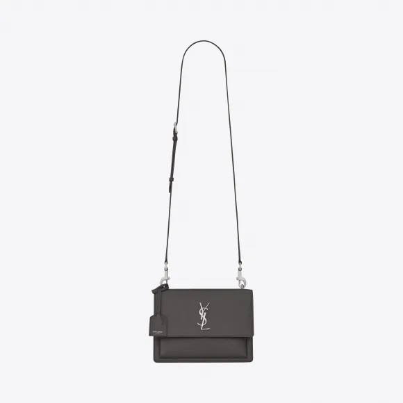 伊夫圣罗兰/Yves Saint laurent Medium SUNSET bag in asphalt gray grain