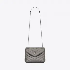 伊夫圣罗兰/Yves Saint laurent 小号LOULOU MONOGRAM青铜色和黑色“Y”字形提花真皮链条包 464