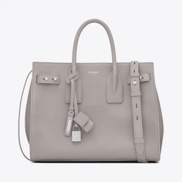 伊夫圣罗兰/Yves Saint laurent Small SAC DE JOUR SOUPLE bag in mouse-g