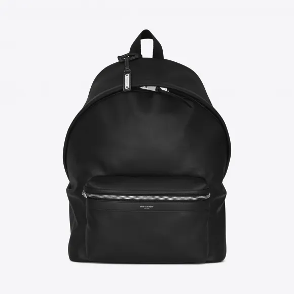 伊夫圣罗兰/Yves Saint laurent 经典city背包，采用黑色可洗皮革  4654480AY3F1000