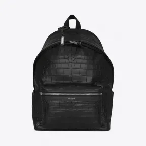 伊夫圣罗兰/Yves Saint laurent 经典 city 黑色鳄鱼压纹真皮背包  465448DZE2F1000