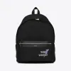 伊夫圣罗兰/Yves Saint laurent CITY backpack in black cotton with zipp