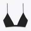 伊夫圣罗兰/Yves Saint laurent 黑色缎面三角形文胸 465610Y125W1000