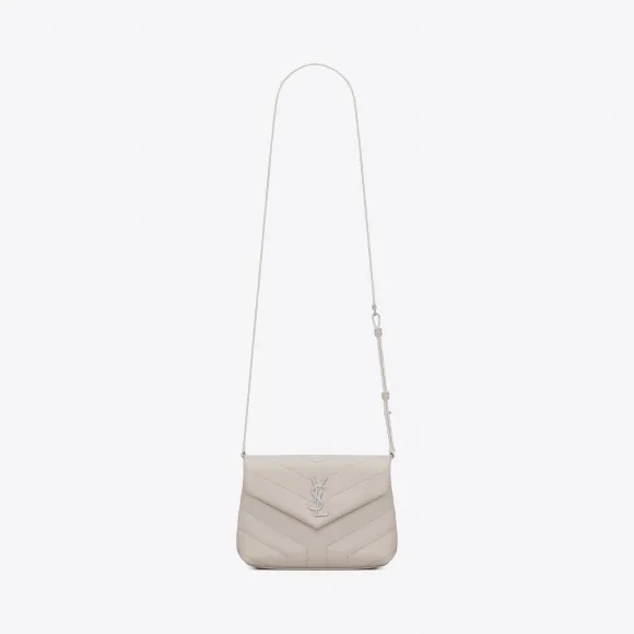 伊夫圣罗兰/Yves Saint laurent LOULOU toy bag in shiny ivory leather w