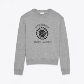 伊夫圣罗兰/Yves Saint laurent SAINT LAURENT UNIVERSITÉ麻灰色法国毛圈布运动衫 467