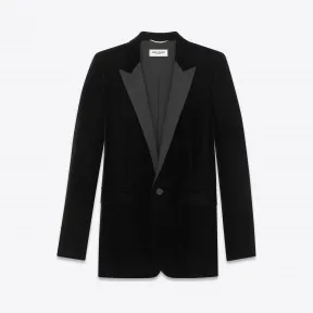 伊夫圣罗兰/Yves Saint laurent 标志性LE SMOKING黑色丝绒单排扣无尾礼服 468626Y025W100