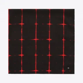 伊夫圣罗兰/Yves Saint laurent 黑色和红色染色格纹方巾 4692054Y2001074