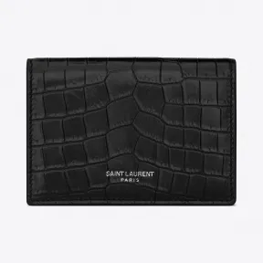 伊夫圣罗兰/Yves Saint laurent 鳄鱼压纹皮革名片盒 469338DZE4E1000